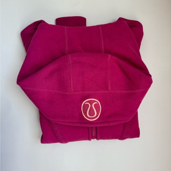 EUC Lululemon Scuba Full-Zip Fleece Hoodie III Bright Pink Special Edition Sz 6 - Picture 9 of 12